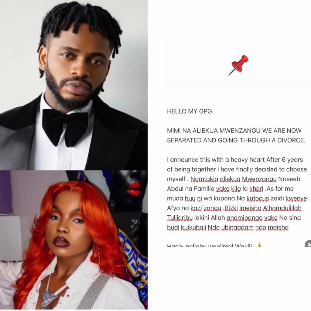 Zuchu atangaza kuachana kwake na diamond platnumz